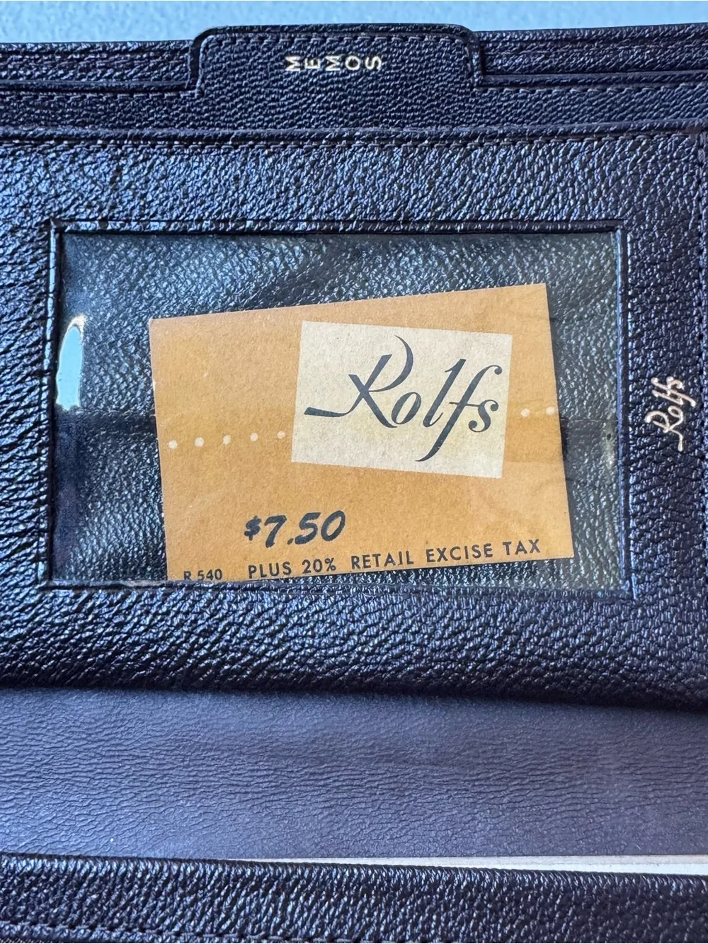 Vintage Rolf's High End Black Leather Zip Wallet MINT UNUSED NWT